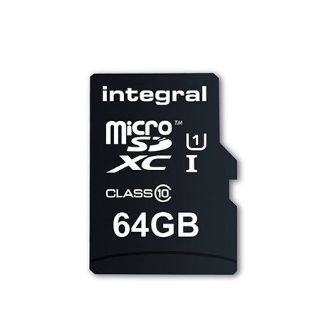 MODEL NO. INMSDX64G10 INTEGRAL 64 GB MICROSD CARD CLASS 10 WITH ADAPTER 
