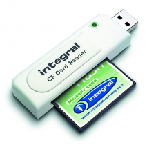 Integral USB 2.0 Compact Flash Card Reader | White