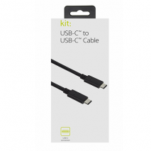 Kit USB-C to USB-C cable - Black - 0.9m