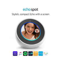 Amazon Echo Spot Smart Speaker With Screen | White