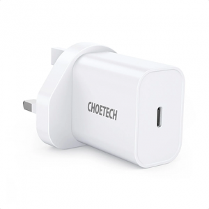 Choetech 20W USB-C PD Mains Power Adapter - Fast Charging | White
