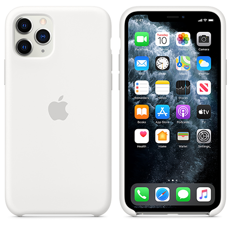 Official Apple Silicone Case | iPhone 11 Pro | White - Back