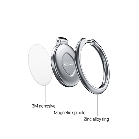 ESR Smartphone Ring Holder/Stand - Silver