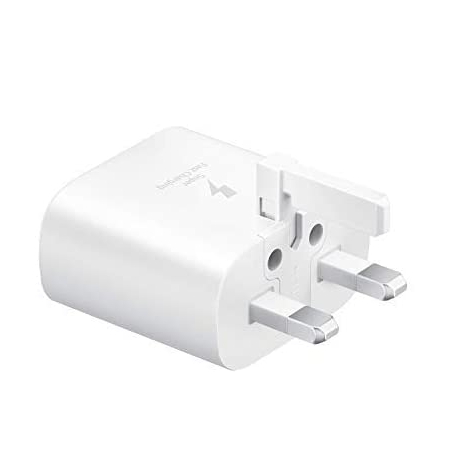 Official Samsung 25W USB-C PD Fast Charging Plug - White - Travel Adapter