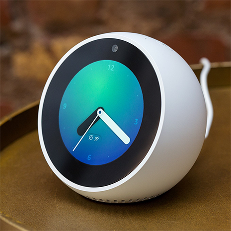 Amazon Echo Spot Smart Speaker With Screen | White