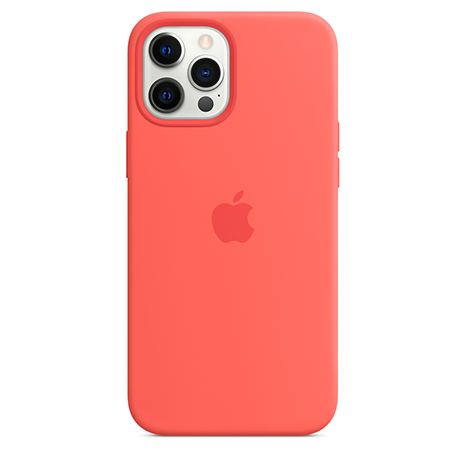 Official Apple Silicone Case - MagSafe Compatible - iPhone 12 Pro Max | Pink Citrus