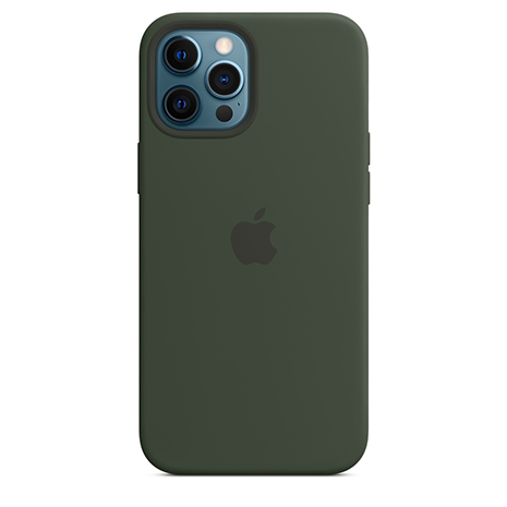 Official Apple Silicone Case - MagSafe Compatible - iPhone 12 Pro Max | Cyprus Green
