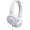 JBL Tune 500 Wired On-Ear Headphones | White